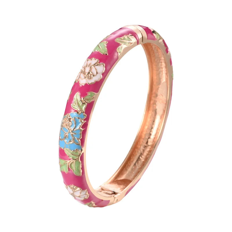 Women's Enamel Flower Bracelets - Bohemian Ethnic Jewelry