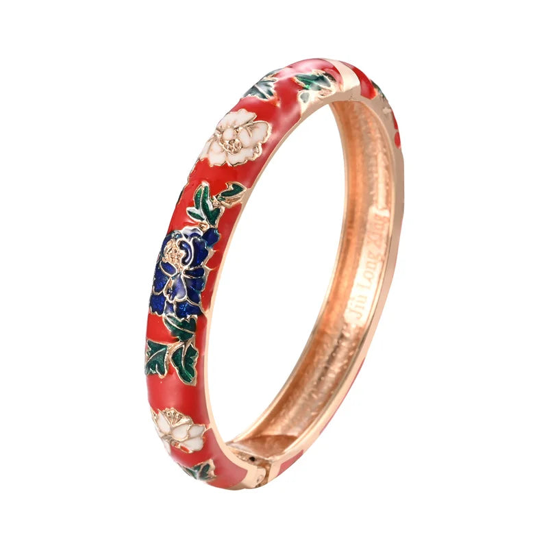 Women's Enamel Flower Bracelets - Bohemian Ethnic Jewelry