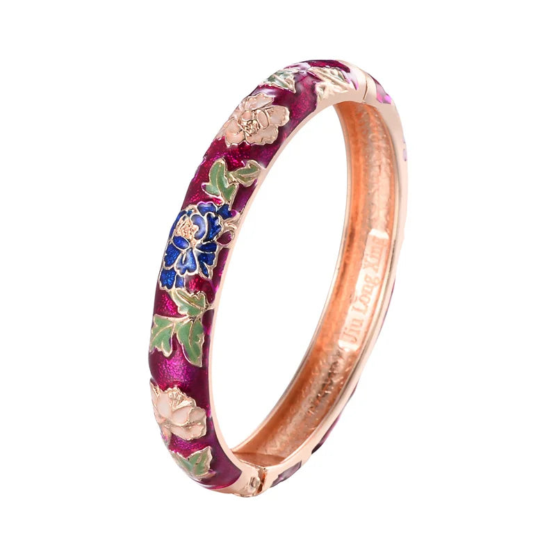 Women's Enamel Flower Bracelets - Bohemian Ethnic Jewelry