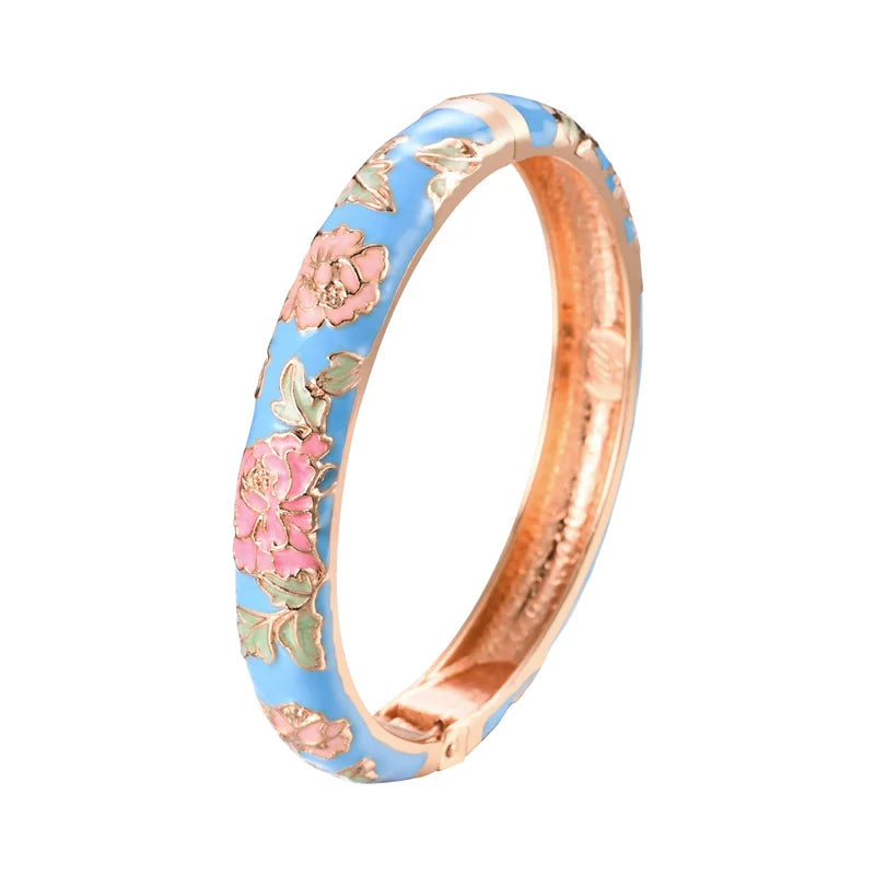 Women's Enamel Flower Bracelets - Bohemian Ethnic Jewelry